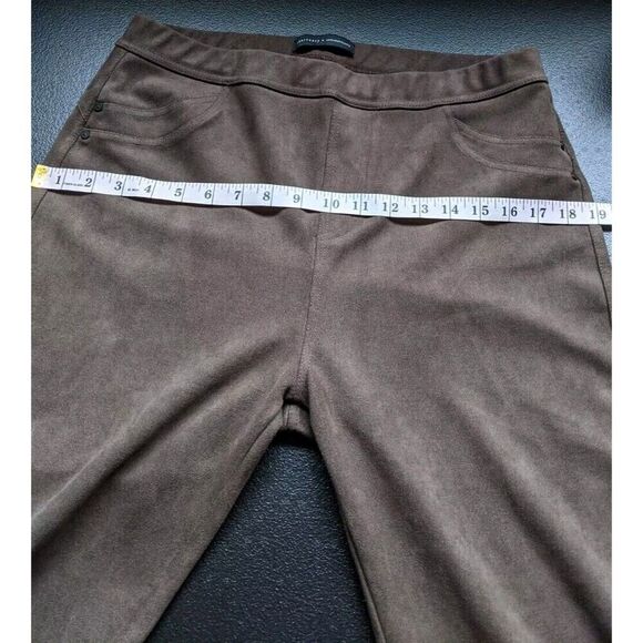 Anthropologie X Sanctuary Brown Faux Suede High Rise Pull On Pants Large - Picture 9 of 15